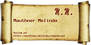 Mauthner Melinda névjegykártya